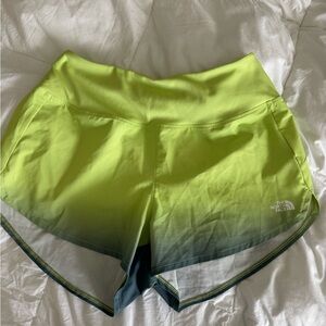 The North Face Women’s Neon Lime to Gray Ombre Athletic Shorts